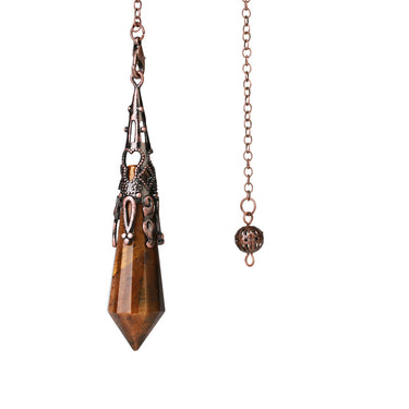 Protective Tiger Eye Stone Pendulum